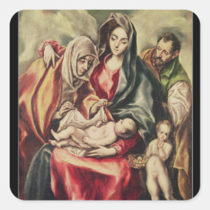 Die heilige Familie Quadratischer Aufkleber