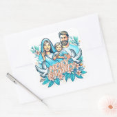 Die heilige Familie Quadratischer Aufkleber (Umschlag)