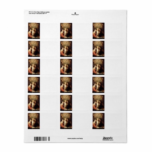 Die heilige Familie Sacrada Familia Adressaufkleber (Vorne)