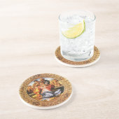 Die heilige Familie Sandstein Untersetzer (Seite)