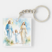 Die heilige Familie Schlüsselanhänger (Rückseite)