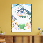 Die heilige Familie Shiva und Parvati Leinwanddruck (Insitu (Wohnzimmer))