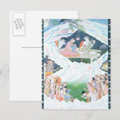 Die heilige Familie Shiva und Parvati Postkarte (Vorne/Hinten)