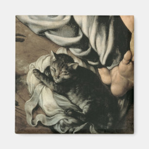 Die heilige Familie um ein Feuer, c.1532-33 Magnet