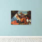 Die Heilige Familie und ein Hirte, c.1510 Leinwanddruck (Insitu (Holzboden))