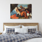 Die Heilige Familie und ein Hirte, c.1510 Leinwanddruck (Insitu (Schlafzimmer))