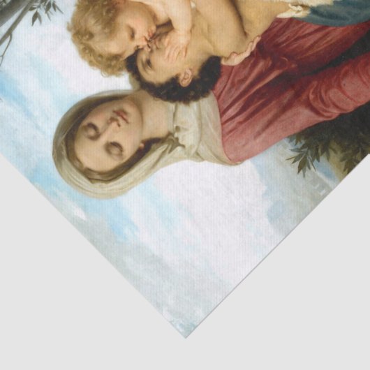 Die heilige Familie von Bouguereau, Decoupage Seidenpapier (Ausschnitt)