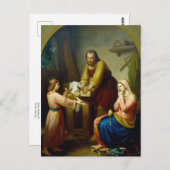 Die heilige Familie von Rafael Flores Postkarte (Vorne/Hinten)