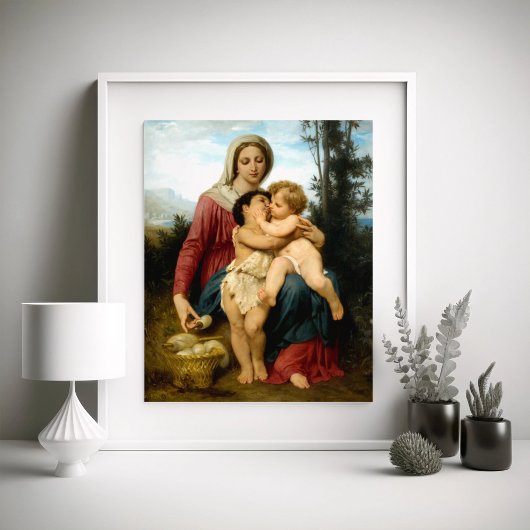 Die heilige Familie von William Bouguereau Poster