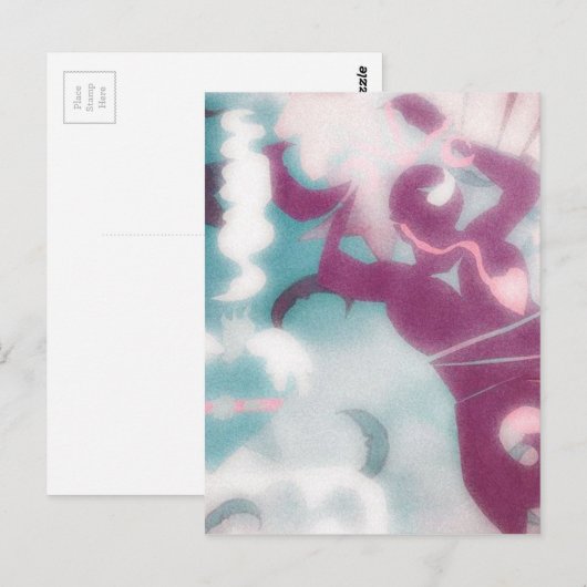 Die heilige Frau Postkarte (Vorne/Hinten)