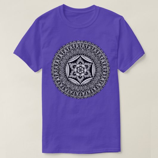 Die heilige Geometrie des Herzens Mandala T-Shirt (Design vorne)