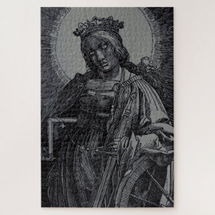 Die heilige Katharina von Alexandrien von Lucas va Puzzle