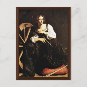 Die heilige Katharina von Alexandrien von Michelan Postkarte