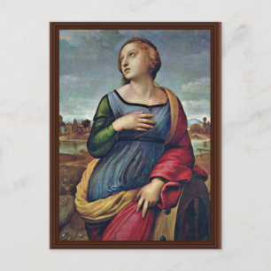 Die heilige Katharina von Alexandrien von Raffael Postkarte