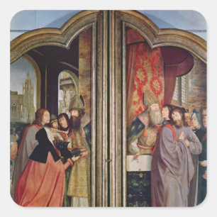 Die heilige Kinschaft oder das Altarstück des Hl. Quadratischer Aufkleber