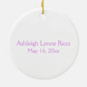 Die heilige Kommunions-Foto-Verzierungs-Andenken Keramik Ornament (Hinten)