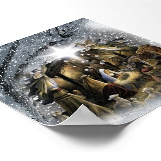 die heilige Krippe Poster (Ecke)