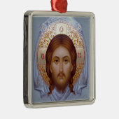 Die HEILIGE MANDYLION Ikonen-Verzierung Silbernes Ornament (Rechts)