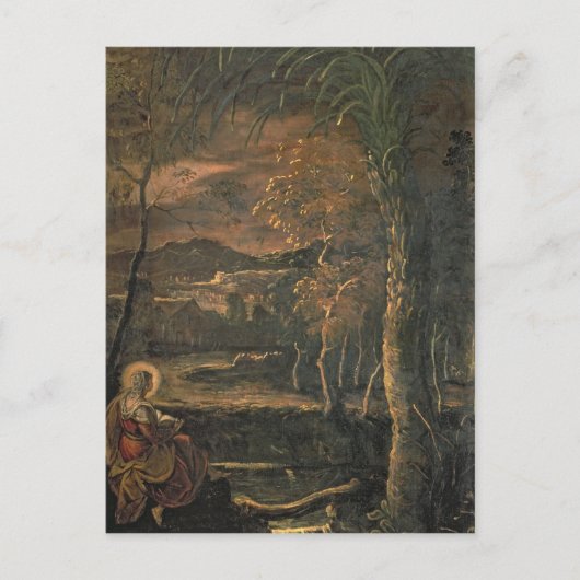 Die heilige Maria Ägyptens in der Wildnis Postkarte (Vorderseite)
