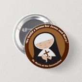 Die heilige Marie der Inkarnation Button (Vorne & Hinten)