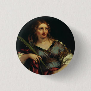 Die heilige Martina von Rom von Pietro Berrettini Button