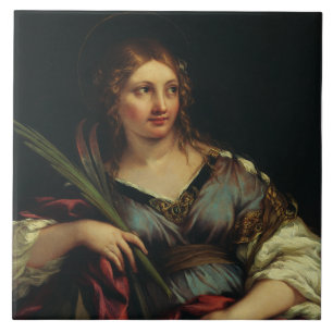Die heilige Martina von Rom von Pietro Berrettini Fliese