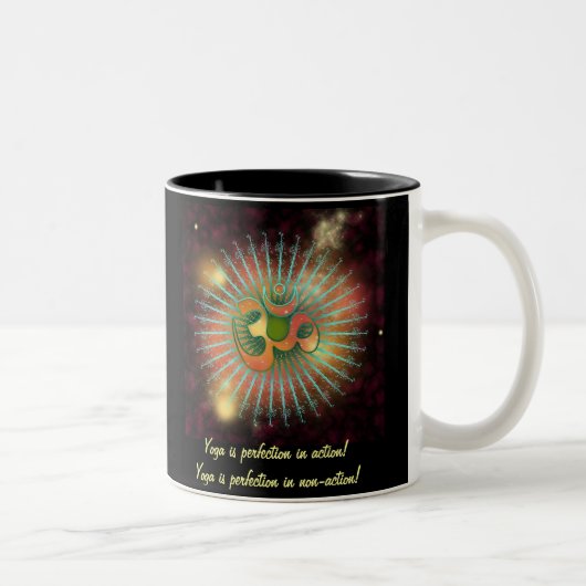 Die heilige OM Zweifarbige Tasse (Rechts)
