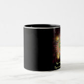 Die heilige OM Zweifarbige Tasse (Mittel)