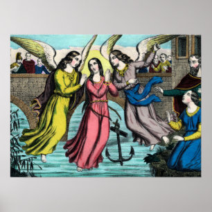 Die Heilige Philomena wird vor dem Ertrinken geret Poster