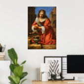 Die Heilige Praxedis von Johannes Vermeer Poster (Heimbüro)
