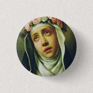 Die Heilige Rosa von Lima Der Engel von Peru Fine Button