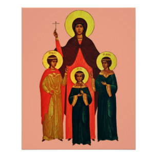 Die Heilige Sophia und ihre Töchter, die ewigen Tu Poster