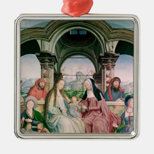 Die heilige Verwandtschaft oder der Altarpiece von Silbernes Ornament (Vorne)