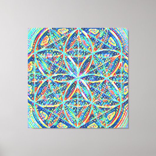 Die heiligen Blueprints | Fliesenmosaik, Samen des Leinwanddruck (Vorderseite)