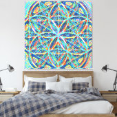 Die heiligen Blueprints | Fliesenmosaik, Samen des Leinwanddruck (Insitu (Schlafzimmer))