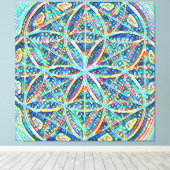 Die heiligen Blueprints | Fliesenmosaik, Samen des Leinwanddruck (Insitu (Holzboden))