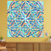 Die heiligen Blueprints | Fliesenmosaik, Samen des Leinwanddruck (Insitu (Wohnzimmer))