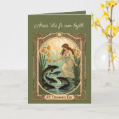 Die heiligen Fische von Saint Dwynwens Quelle in W Karte (Gelbe Blume)