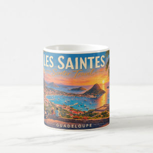 Die Heiligen Guadeloupe Sonnenuntergang Vintage Re Kaffeetasse