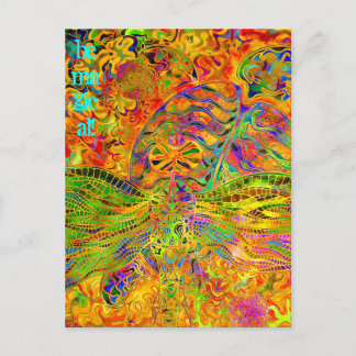 Die Heilung der Art Dragonfly und Schildkröte magi Postkarte