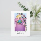 Die Heilung der Erde heilt uns alle Postkarte (Stehend Vorderseite)