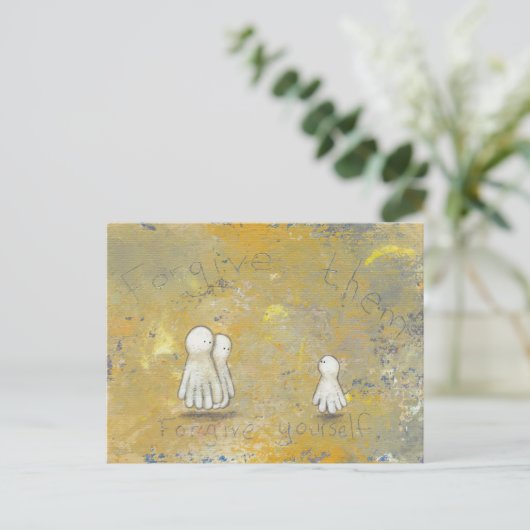 Die Heilung der Erholung der Vergebung wirft die K Postkarte (Stehend Vorderseite)