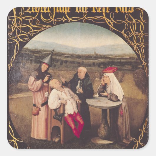 Die Heilung der Torheit Quadratischer Aufkleber (Vorderseite)