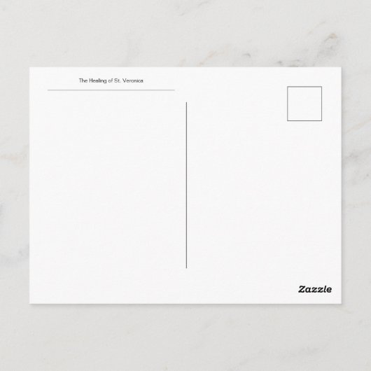 Die Heilung des orthodoxen St. Veronica-Symbols Postkarte (Rückseite)