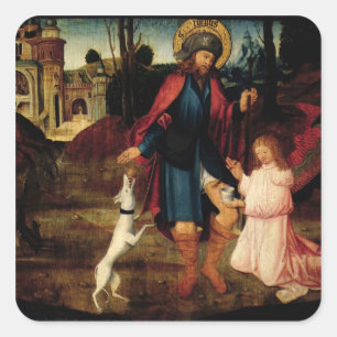 Die Heilung von Saint Roch Quadratischer Aufkleber