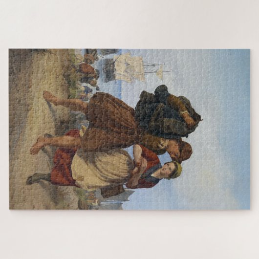 Die Heimkehr der Fischer (von Rudolf Jordan) Puzzle (Horizontal)