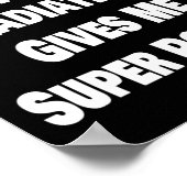 Die heimlich erhoffte Strahlung gibt mir Super-Pow Poster (Ecke)
