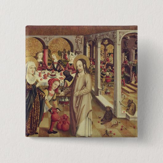 Die Heirat bei Cana, c.1500 Button (Vorderseite)