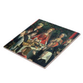 Die Heirat bei Cana, Detail der Braut und des surr Fliese (Seite)