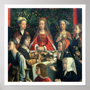 Die Heirat bei Cana, Detail der Braut und des surr Poster